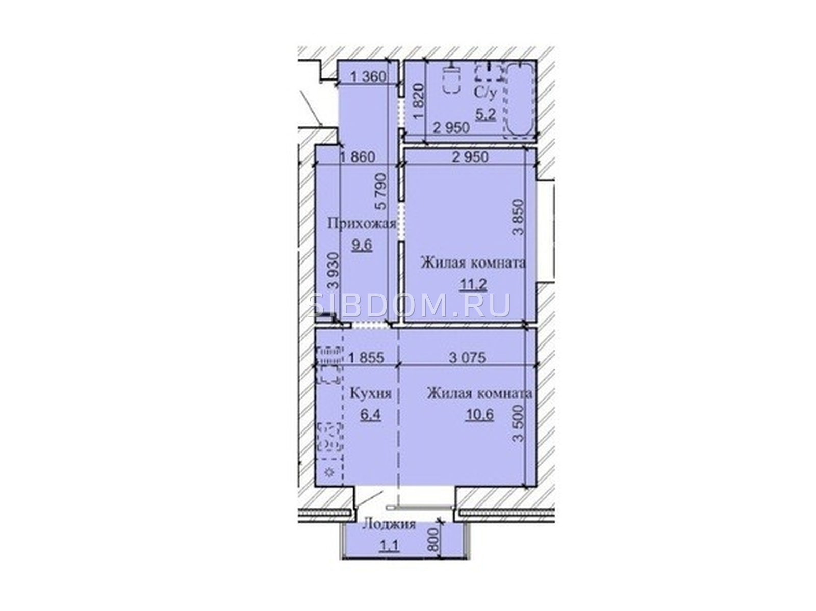 Продам однокомнатную квартиру в Барнауле Герцена, 17, 44.1 кв.м, 11 этаж -  СИБДОМ, объявление 198323