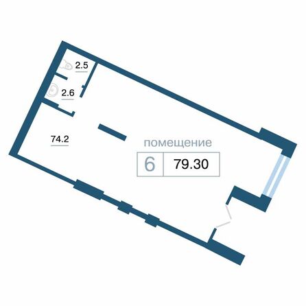 Планировка 1-комн 79,3 м²