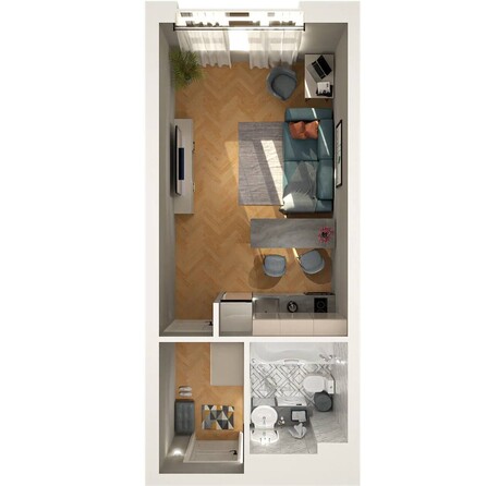 Планировка Студия 27, 27,1 м²