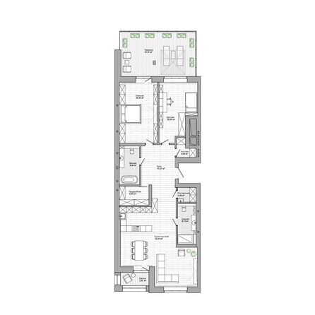 Планировка 3-комн 183,65 м²