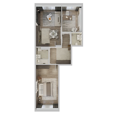 Планировка 2-комн 68,2 м²