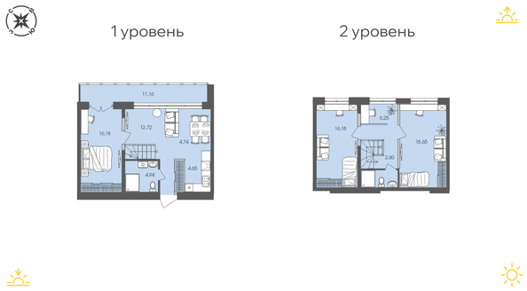 Планировка 2-комн 83,72 м²