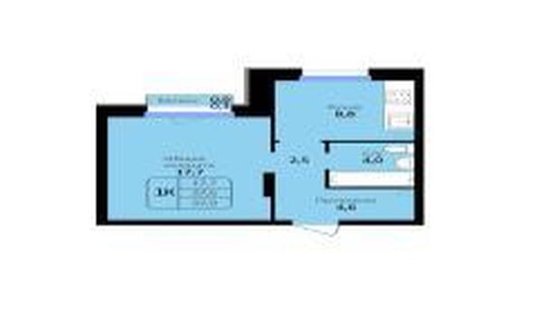 Планировка 1-комн 41,2 м²