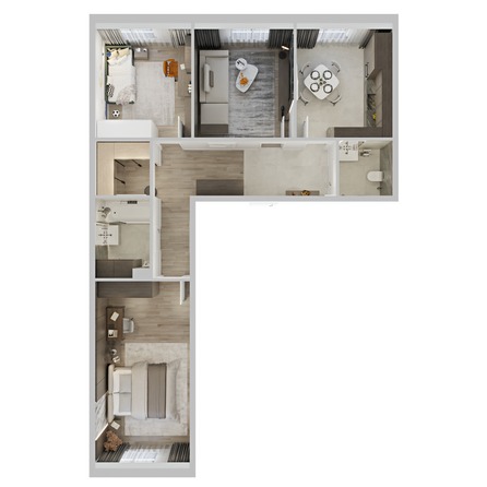 Планировка 3-комн 82,7 м²
