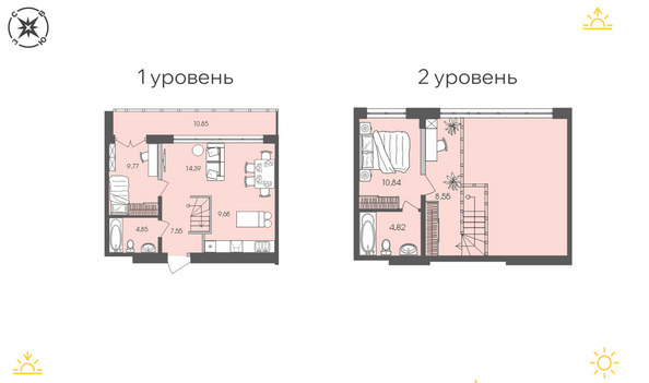 Планировка 2-комн 78,42 м²