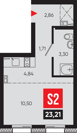 Планировка  23,21 м²