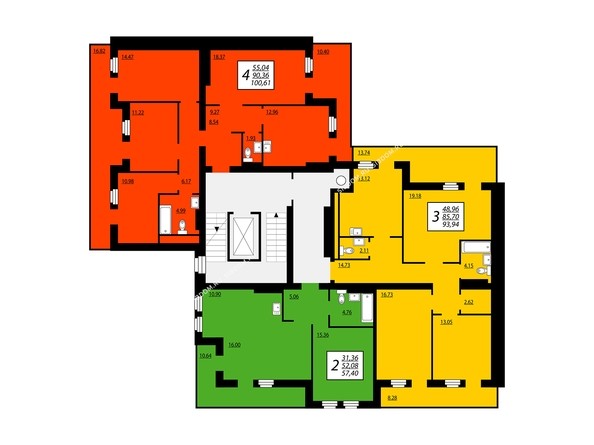 Блок 1, секция 3, 6 этаж