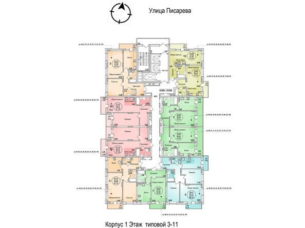 План 3-11 этажа