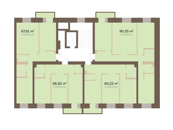 План Типовой этаж 9 секция этажа