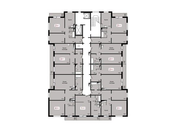 План 6-16 этажа