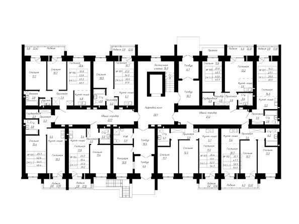 План 1 этажа 2 подъезд