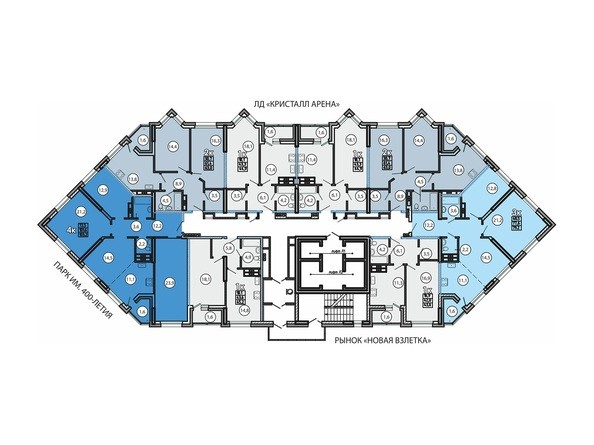 План 14-25 этажа