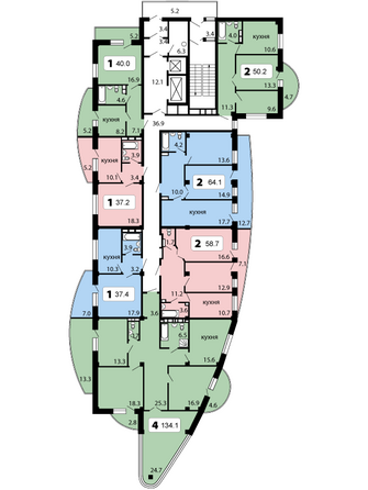 секция 3, 10-15 этаж