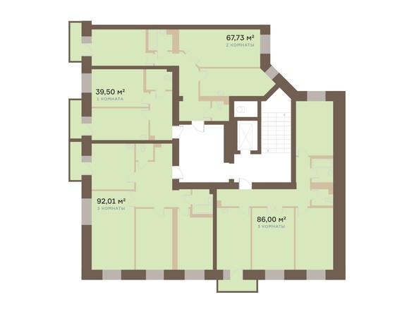 План Типовой этаж 2 секция этажа