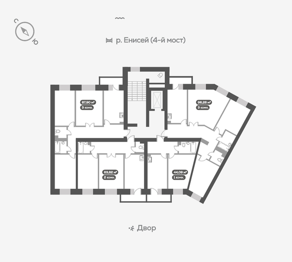 
   Продам 1-комнатную, 44.5 м², Академгородок ул, 80

. Фото 21.