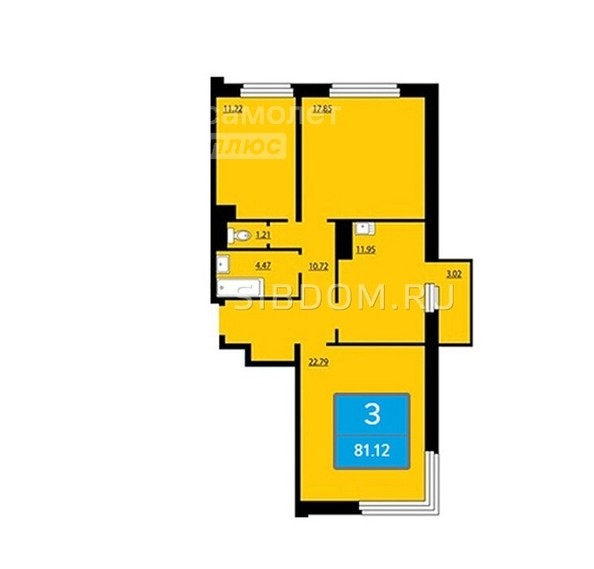 
   Продам 3-комнатную, 81.1 м², Преображенский, дом 11

. Фото 5.