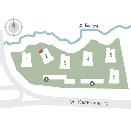 
   Продам 2-комнатную, 54.9 м², Калина Долина, дом 1

. Фото 2.