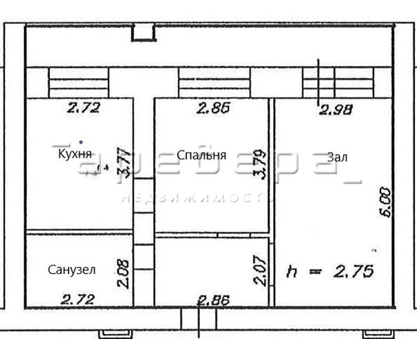 
   Продам 2-комнатную, 50.6 м², Киренского ул, 32

. Фото 2.