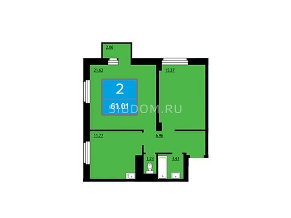 
   Продам 2-комнатную, 61.01 м², Преображенский, дом 11

. Фото 1.