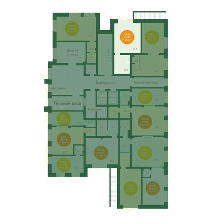 
   Сдам офис, 42.6 м², Караульная ул

. Фото 1.