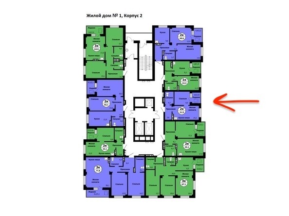 
   Продам 2-комнатную, 32 м², Серебряный, дом 1 корпус 2

. Фото 2.