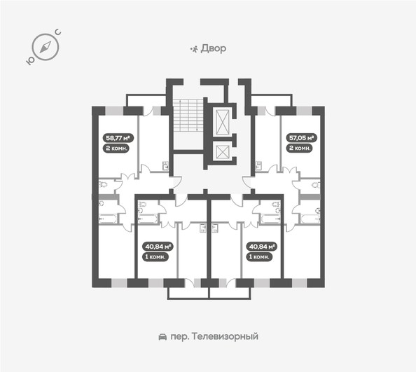 
   Продам 1-комнатную, 40.84 м², Сити-квартал Октябрьский, дом 1

. Фото 17.