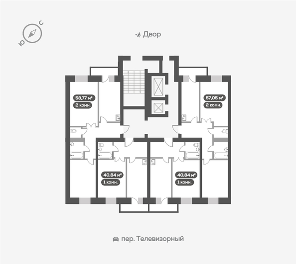 
   Продам 2-комнатную, 58.77 м², Сити-квартал Октябрьский, дом 1

. Фото 17.