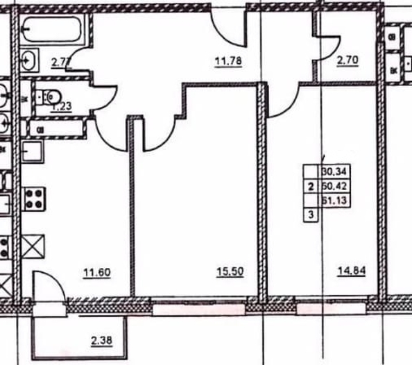 
   Продам 2-комнатную, 60.3 м², Петра Подзолкова ул, 28

. Фото 15.