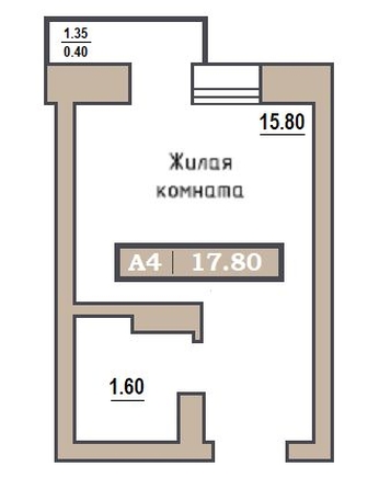 
   Продам студию, 17.85 м², Симфония

. Фото 2.