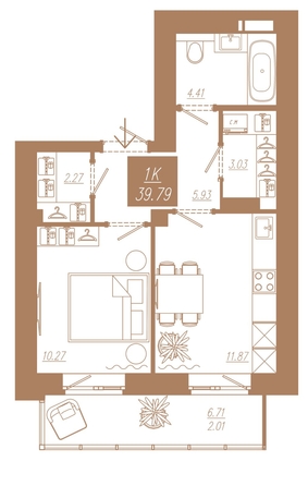 
   Продам 1-комнатную, 39.79 м², АЙВАЗОВSKY (АЙВАЗОВСКИЙ), 1

. Фото 1.