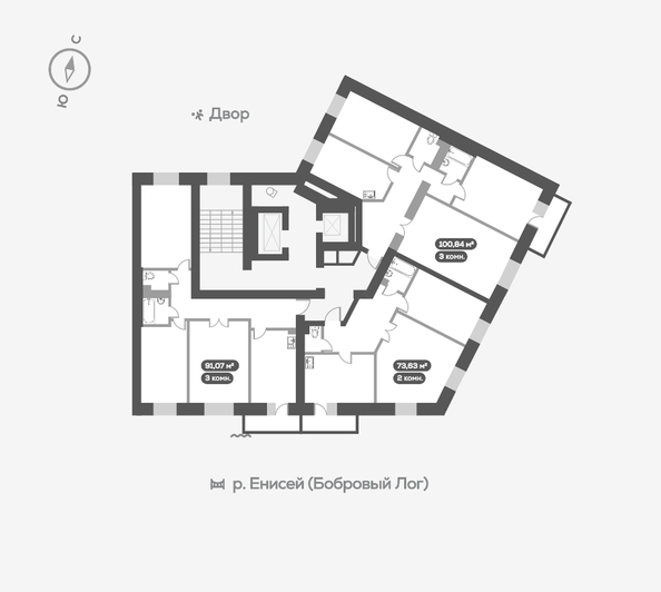 
   Продам 3-комнатную, 100.3 м², Академгородок ул, 78

. Фото 19.