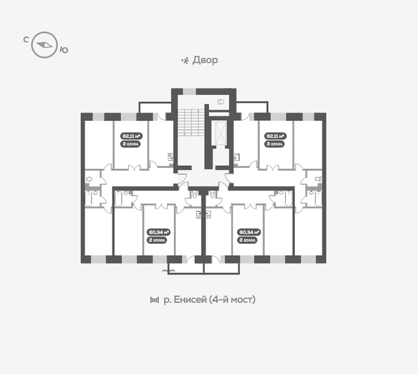 
   Продам 3-комнатную, 82.4 м², Академгородок ул, 78

. Фото 19.