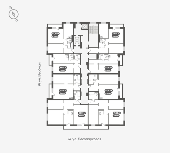 
   Продам 2-комнатную, 54.4 м², Белый квартал на Свободном, дом 3

. Фото 18.