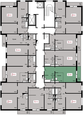 
   Продам студию, 38.5 м², Судостроительная ул, 31к

. Фото 1.