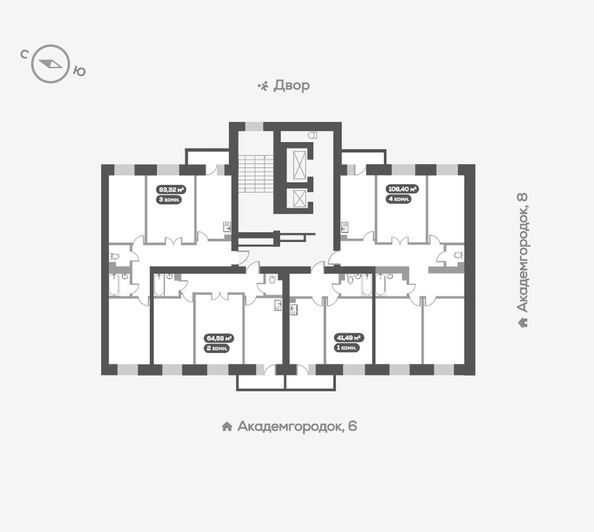 
   Продам 3-комнатную, 83.5 м², Академгородок ул, 80

. Фото 35.