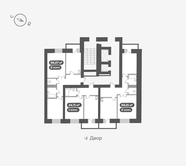 
   Продам 1-комнатную, 44.71 м², Сити-квартал на Взлетной, дом 1

. Фото 13.