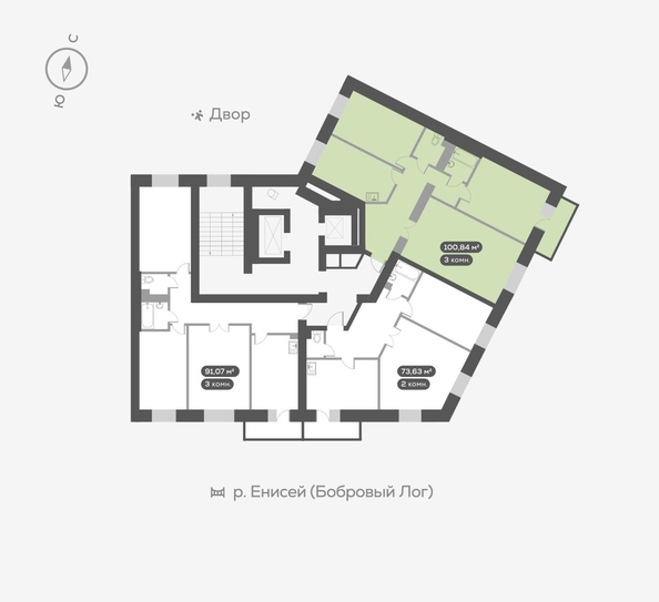 
   Продам 3-комнатную, 104.43 м², Академгородок ул, 78

. Фото 4.