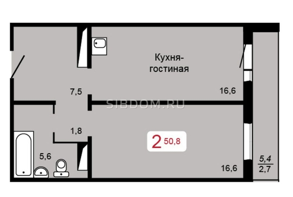 
   Продам 2-комнатную, 56.3 м², Судостроительная ул, 31в

. Фото 16.