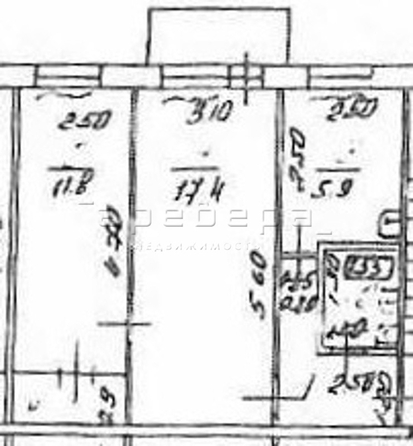 
   Продам 2-комнатную, 44.7 м², Устиновича ул, 16

. Фото 17.