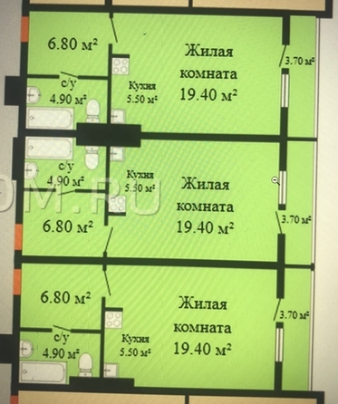 
   Продам 1-комнатную, 38.5 м², Спандаряна ул, 1Б

. Фото 3.