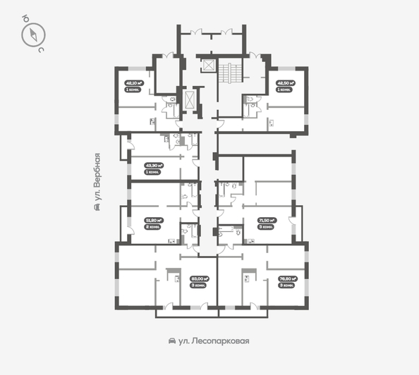 
   Продам 1-комнатную, 43.3 м², Белый квартал на Свободном, дом 3

. Фото 18.