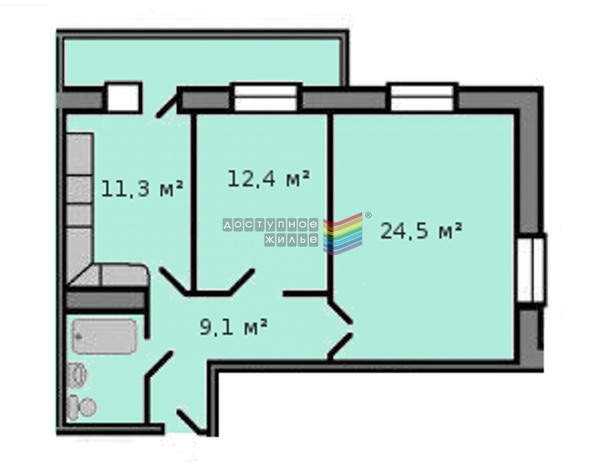 
   Продам 2-комнатную, 63.5 м², Караульная ул, 39 к1

. Фото 27.