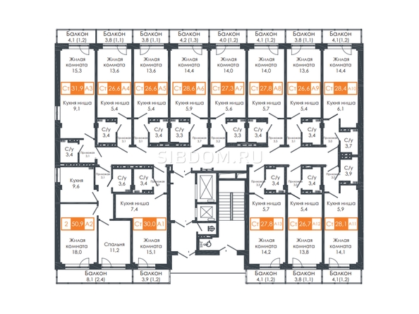 
   Продам студию, 27.6 м², Соколовская ул, 64

. Фото 2.