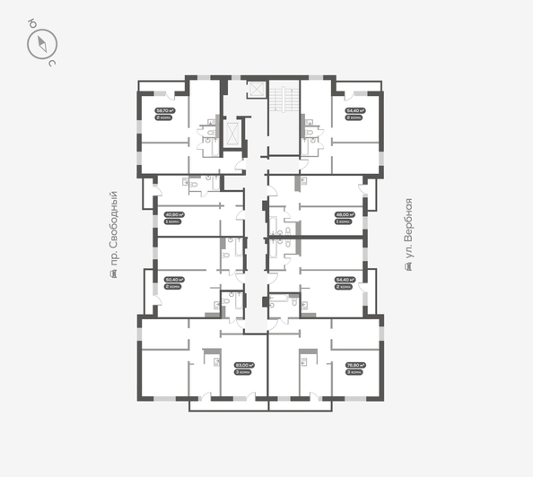 
  Продается 3-комн. квартира, 83.1 м², ЖК Белый квартал на Свободном, дом 3
. Фото 6.