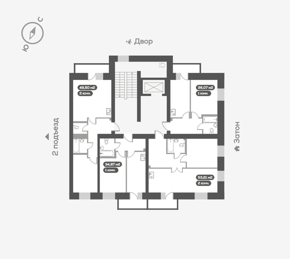 
   Продам 1-комнатную, 36.07 м², Южный берег, дом 24

. Фото 12.