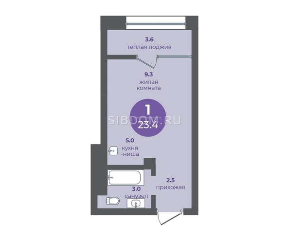 
   Продам студию, 23.4 м², Прогресс-квартал Перемены, дом 1

. Фото 1.