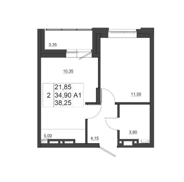 
   Продам 2-комнатную, 38.25 м², Норильская ул, 54

. Фото 5.