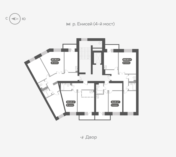 
   Продам 3-комнатную, 97.5 м², Академгородок ул, 80

. Фото 17.