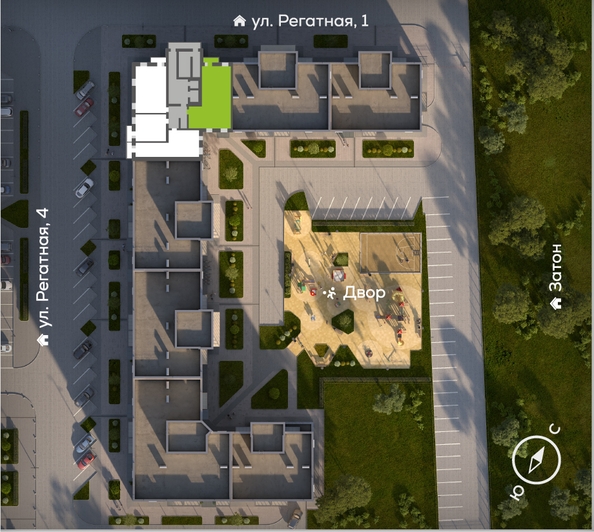 
  Продается 3-комн. квартира, 92.7 м², ЖК Южный берег, дом 24
. Фото 2.