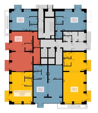 
  Продается офис, 43.94 м², ЖК Биография, дом 2, корп 1
. Фото 3.